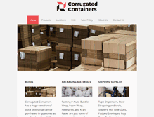 Tablet Screenshot of corrugatedcontainers.com